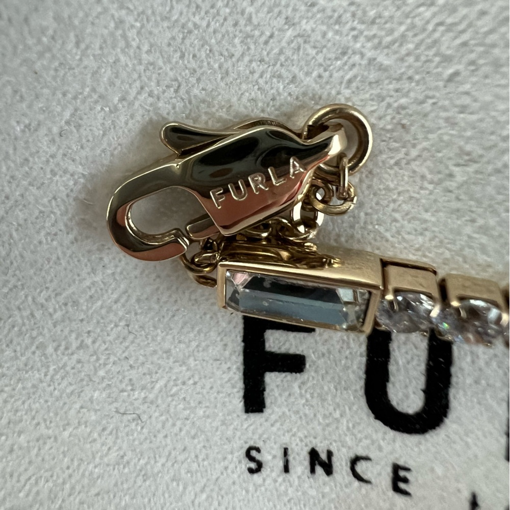 Furla Gold and Clear Crystal Link Bracelet - Picture 5 of 6